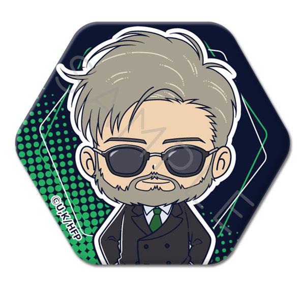 (s)ひゃくえむ｡ 六角形缶ﾊﾞｯｼﾞ K 海棠 黒ｽｰﾂVer.