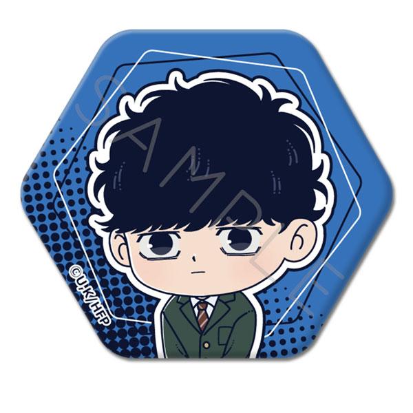 (s)ひゃくえむ｡ 六角形缶ﾊﾞｯｼﾞ N 小宮 高校生Ver.