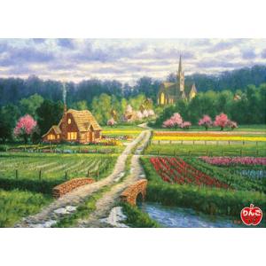 ジグソーパズル 花畑と小さなおうち 500ピース (500-298) [アップルワン]の商品画像