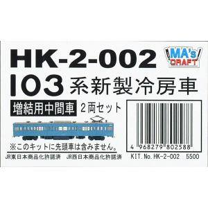 HOゲージ 103系 新製冷房車 増結用中間車 2両組立キット 鉄道模型