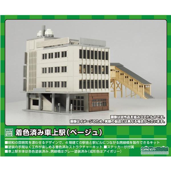 2903 着色済みストラクチャー 車上駅(ベージュ)[グリーンマックス]《発売済・在庫品》