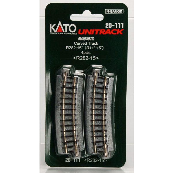 20-111 曲線線路R282-15° (4本入)[KATO]《発売済・在庫品》