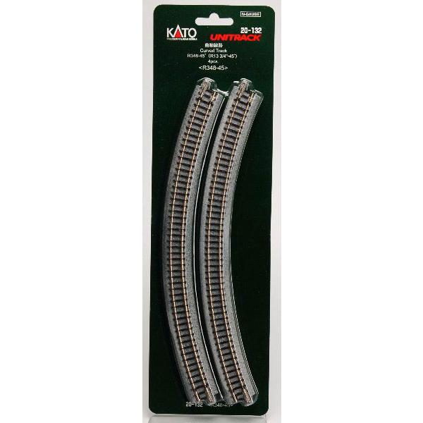 20-132 曲線線路R348-45° (4本入)[KATO]《発売済・在庫品》