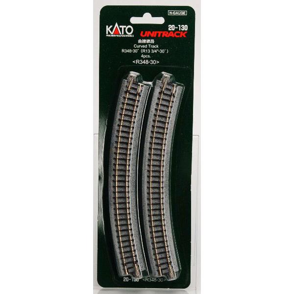 20-130 曲線線路R348-30° (4本入)[KATO]《発売済・在庫品》