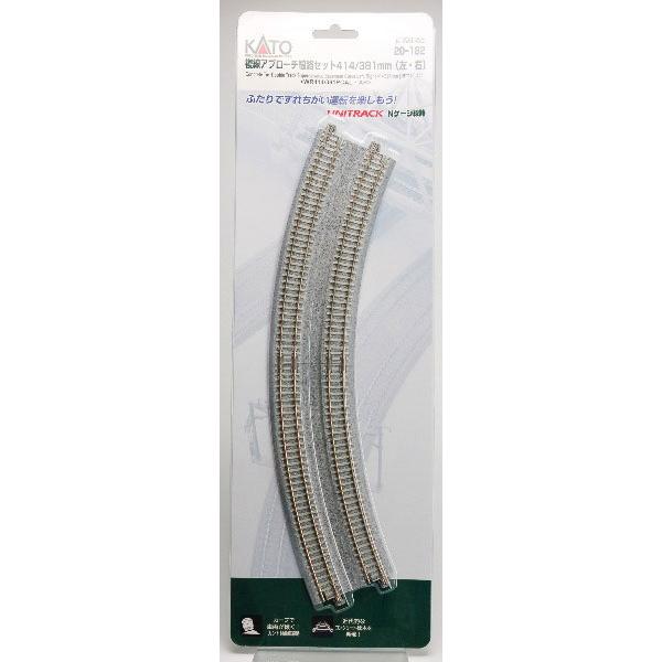 20-182 複線アプローチ線路R414/381-22.5° (左右各1本入)[KATO]《発売済・...