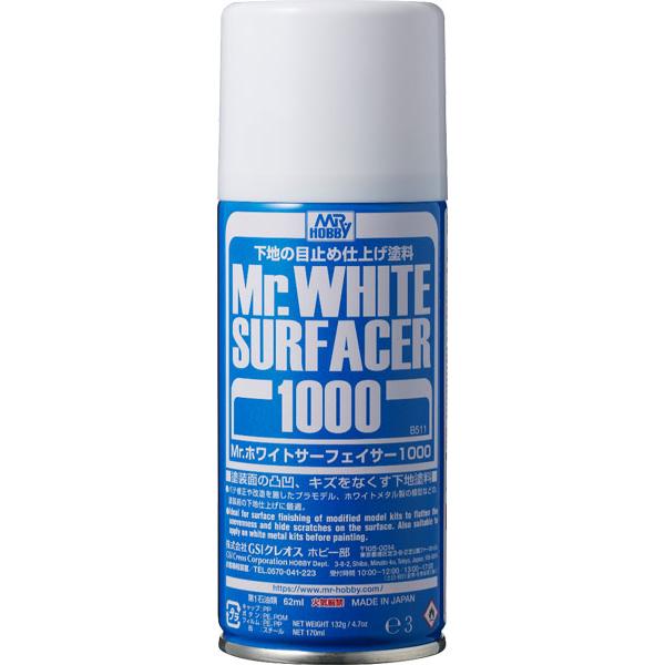 Mr.ホワイトサーフェイサー1000 スプレー（再販）[GSIクレオス]《発売済・在庫品》