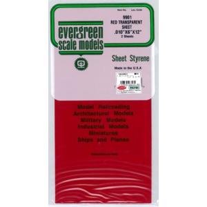 エバーグリーン プラシート クリアカラープレーン レッド 0.25mm 厚 [エバーグリーン]の商品画像