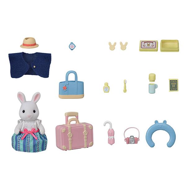 シルバニアファミリー うきうきトラベルセット-しろウサギのお母さん-[エポック]《発売済・在庫品》