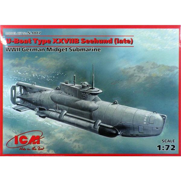 1/72 ドイツ Uボート XXVIIB ゼーフント 特殊潜航艇 後期型 プラモデル（再販）[ICM...