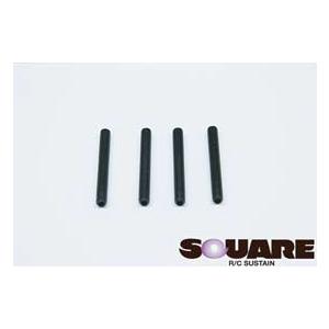 ステンレスホーロービス (ブラックメッキ) 3×25mm 4個入 [SQUARE]の商品画像