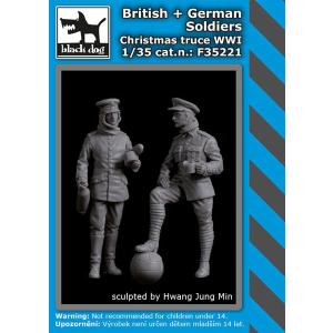 1/35 WW.I イギリス兵とドイツ兵 「クリスマス休戦」 セット (HAUF35219 + 35220) [ブラックドッグ]の商品画像