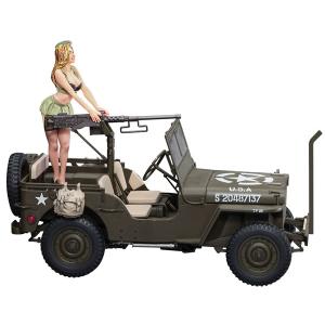 1/24 1/4トン 4×4トラック(50口径 M2機関銃装備) w/ブロンドガールズ