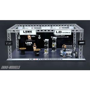 1/64 LBWK オートサロン ジオラマ 997 LBWK Chrome フィギュア3体付属