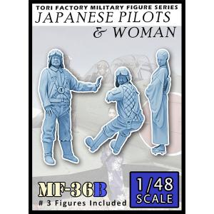 ミリタリーミニチュアフィギュアシリーズ 1/48 WWII 日本海軍パイロットと見送る女性