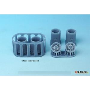 1/72 現用 アメリカ海軍艦上戦闘機F/A-18E/F/Gスーパーホーネット用エキゾーストノズルセット オープン状態