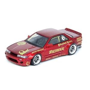 1/64 Nissan シルビア S13 (V2) Pandem/Rocket Bunny レッドメタリック [INNO Models]の商品画像