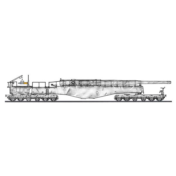 1/72 ドイツ列車砲 K5(E) レオポルド “冬季迷彩” w/フィギュア プラモデル[ハセガワ]...