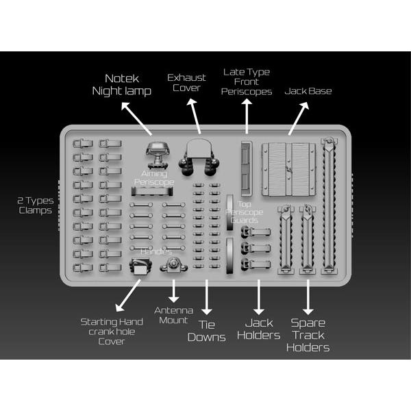 1/35 WWII ドイツ 駆逐戦車38 ヘッツァー用ディテールセット[BSK Model]《０６月...