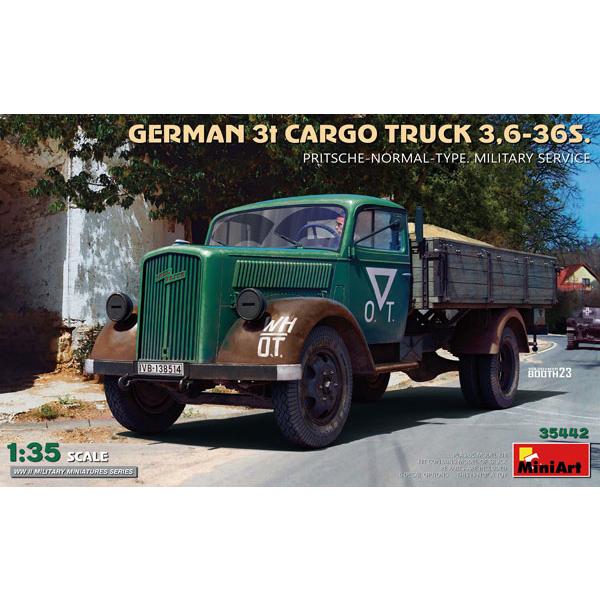 1/35 WW.II ドイツ軍 3トン 軍用カーゴトラック 3.6-36S フラットベッド ノーマル...
