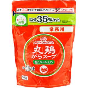 味の素 丸鶏がらスープ塩分ひかえめ 500g