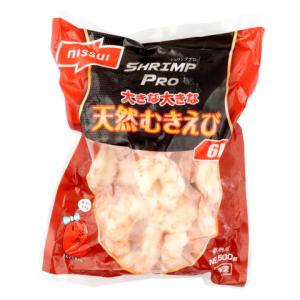 ニッスイ　大きな大きな天然むきえび6L　NET500g｜amicashop