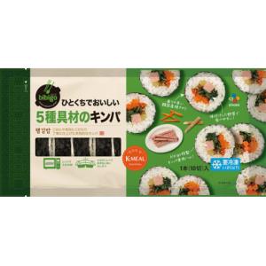 【特価】CJジャパン　bibigoひとくちでおいしい5種具材のキンパ　250g(1本10切れ)｜amicashop
