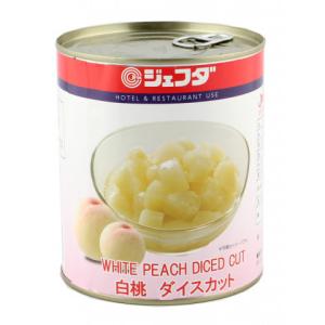 ジェフダ　 白桃ダイスカット　850g｜業務用食品アミカYahoo!店