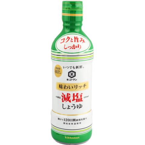 キッコーマン　いつでも新鮮 味わいリッチ減塩しょうゆ　450ml