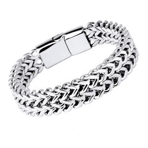 ブレスレット 喜平チェーン 2層 ステンレス メンズアクセサリー