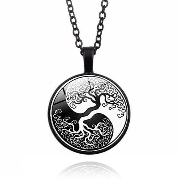 陰陽樹ペンダント アンティーク調 ネックレス メンズ レディース 全3色 ヒーリング 癒し レトロ ...