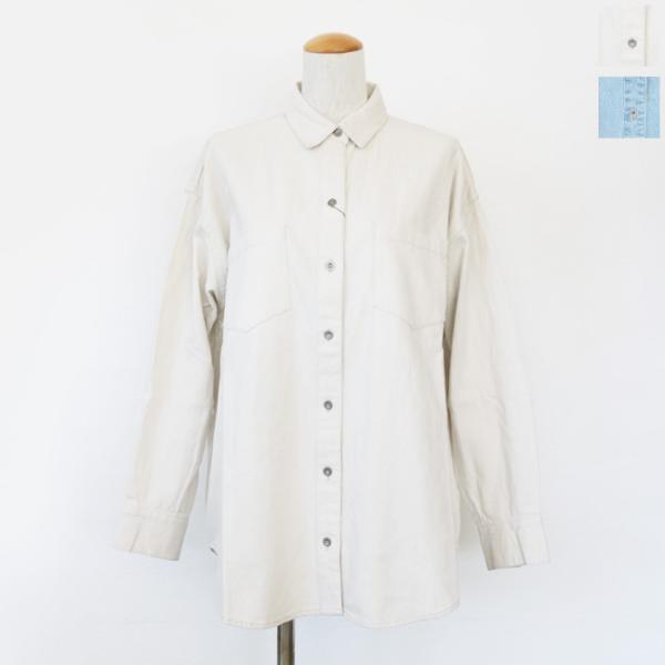 MICA&amp;DEAL (マイカアンドディール) シャツ ブリーチ デニム 8oz ドロップショルダー ...