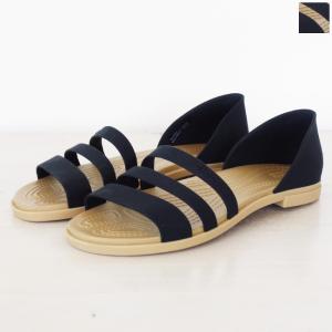 crocs (クロックス) トゥルム オープン フラット サンダル Tulum Open Flat w 206109｜amico-di-ineya