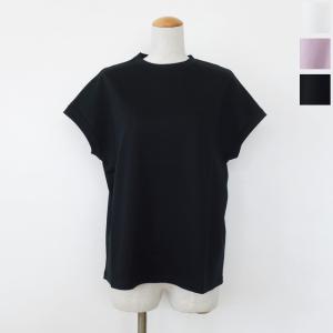 Espeyrac (エスペラック) Tシャツ フレンチスリーブ バックスリット クルーネック 7421015｜amico-di-ineya