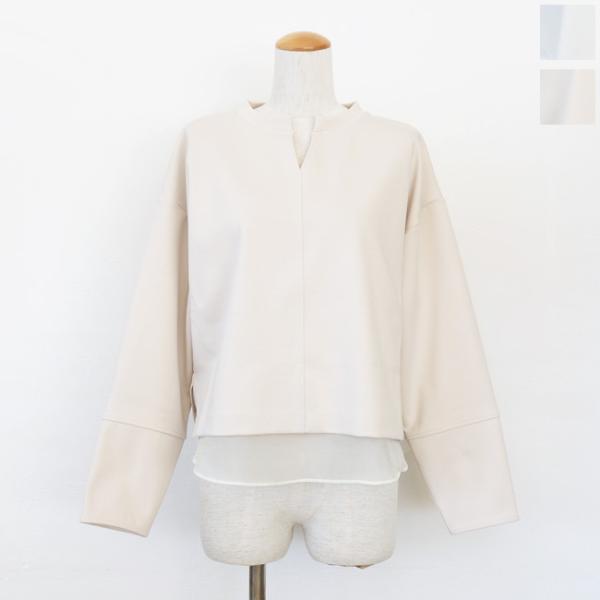 ESPEYRAC (エスペラック) カットソー レイヤード キーネック ドロップショルダー 長袖 7...