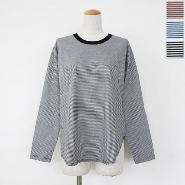 SALE [30%OFF] LE MELANGE (ルメランジュ) カットソー 長袖 ボーダー ドロ...