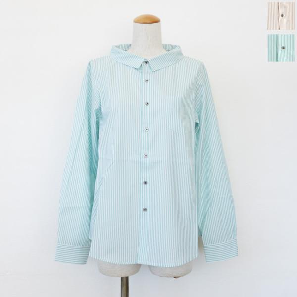 KELEN (ケレン) ブラウス バックフレア ストライプ 長袖 ラウンドヘム FLANN LKL2...