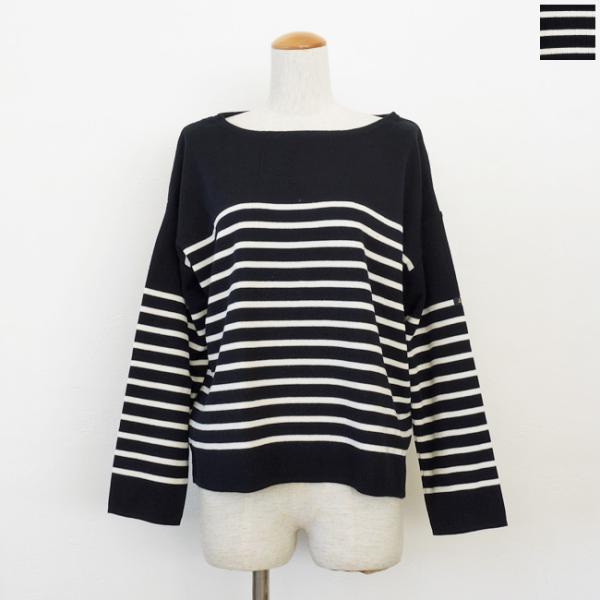 Le minor (ルミノア) ニット ボートネック ドロップショルダー サイドスリット LEF21...