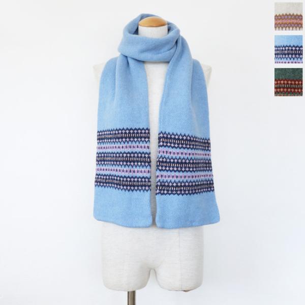 Robert Mackie (ロバートマッキー) マフラー フェアアイル柄 ラムズウール Z.HIN...