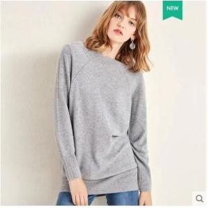 Deaier カシミヤ100%クルーネックオーバーサイズニットチュニック