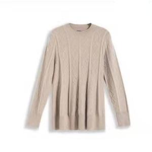 Deaier カシミヤ/ウール混クルーネックレディースニット/セーター