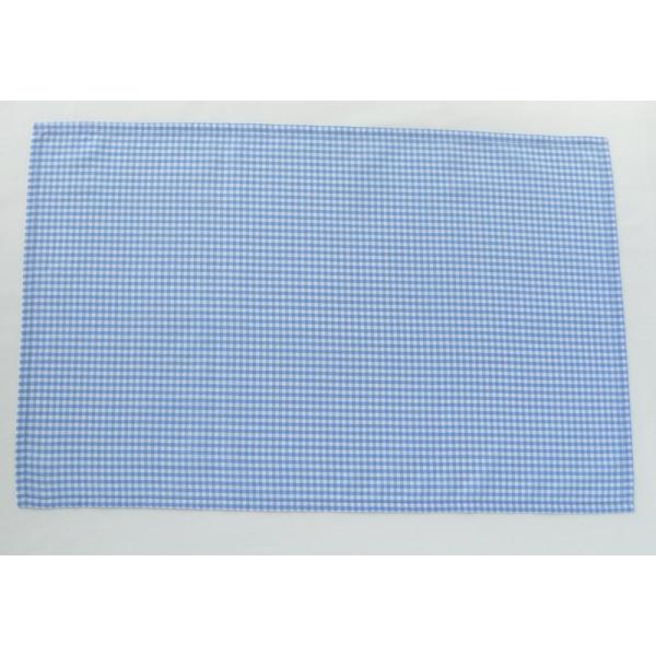 給食用ランチョンマット55×35【水色のギンガムチェック3.5mm】