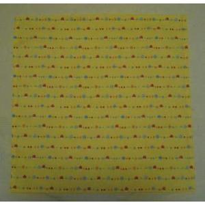 ナフキン約正方形46×46・やまぶき色地にきのこいっぱい柄綿