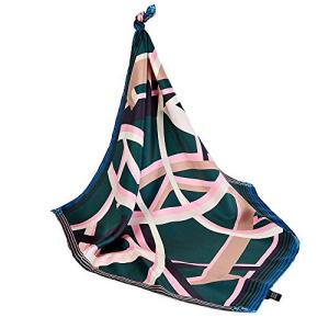 SIXIULIYU 100％天然シルク 女性スカーフ シルクツイルサテン生地 70X70cm Silk Scarf  09