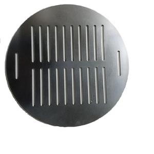 バーベキュー用鉄板（黒皮鉄板）専用ヘラ付 丸形　φ250mm　厚み6.0mm