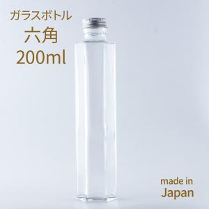 ハーバリウム ガラス 瓶 ボトル 六角200ml...の商品画像