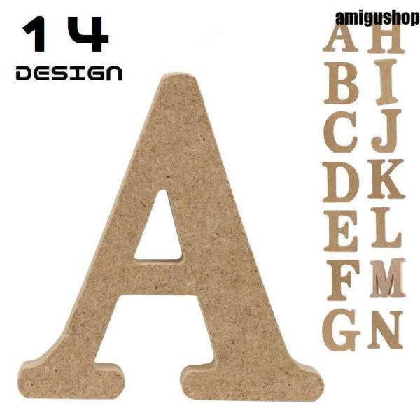 ALPHABET LETTER アルファベットレター オブジェ 英字 大文字 A?N 木製 MDF ...