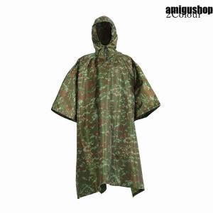 レインコート ポンチョ 雨合羽 雨具 アウター 大人用 ACU迷彩 デジタル迷彩 キャンプ サバイバル フィッシング トレッキング 登山 防水 防湿｜amigushop