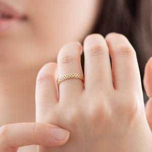 指輪 18金 リング チェーンリング チェーン...の詳細画像4