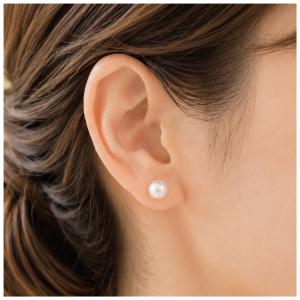 ピアス 18金 パール あこや 7.0-7.5...の詳細画像2
