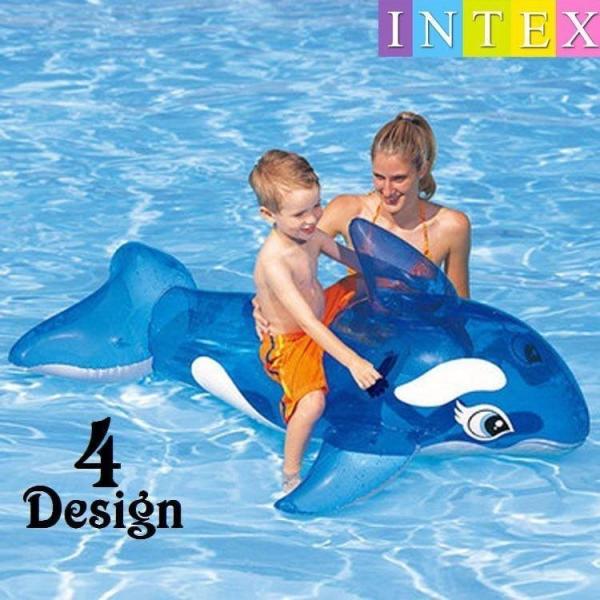 INTEX シャチフロート 浮き具 浮き輪 ビーチフロート 浮輪 取っ手付き 子供用 幼児用 サメ ...